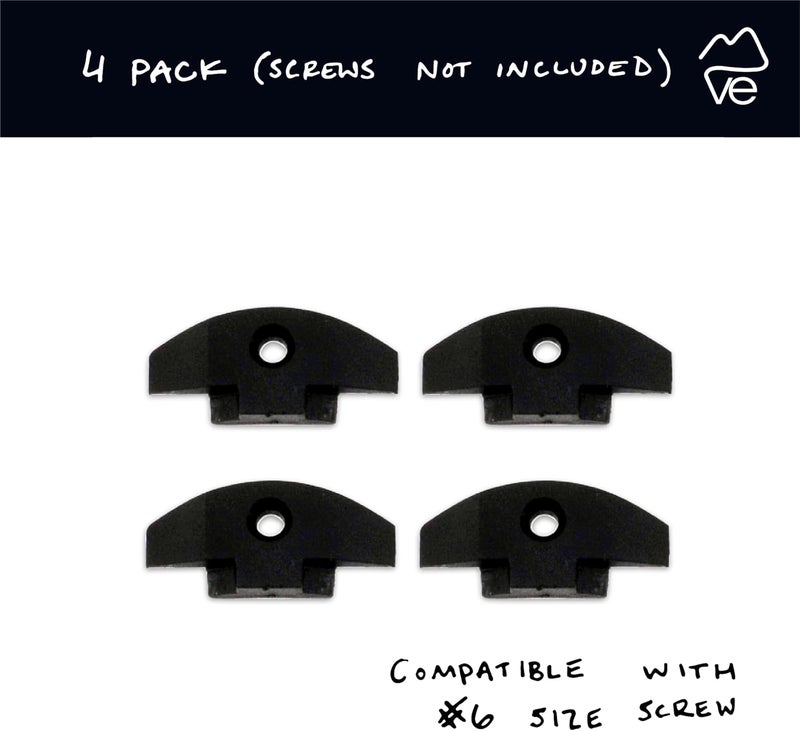 VanEssential L-Track Venture Track Plastic End Cap - Floor Recessed Deep and Shallow - 4 Pack - Image 4